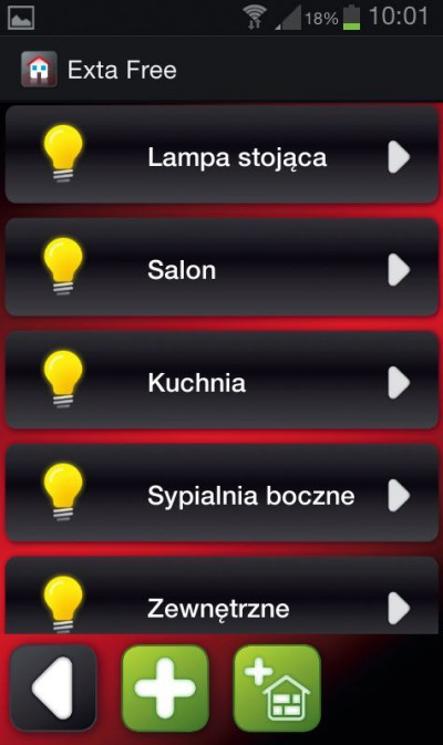 Kontrola różnych źródeł światła