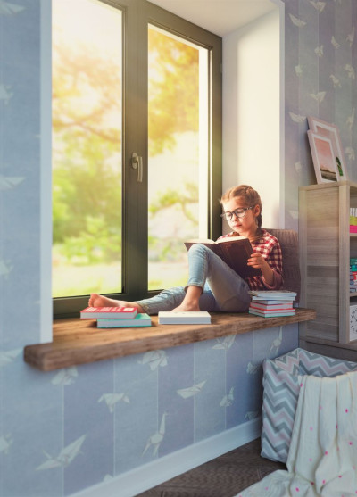 Wewnętrzny parapet z drewna