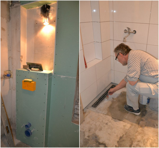 Etapy remontu łazienki w domu Bogdana - zdj 1 i 2