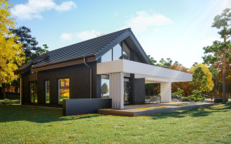 HomeKONCEPT 67 - nowoczesny dom w interesującej kolorystyce