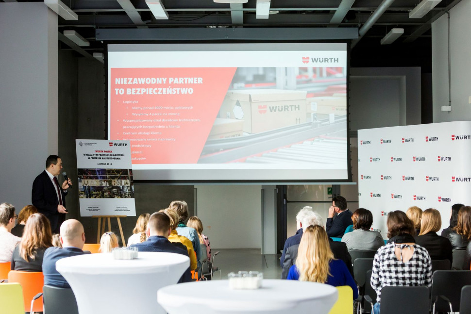 Kooperacja firmy Würth Polska z Centrum Nauki Kopernik - niezawodny partner to bezpieczeństwo