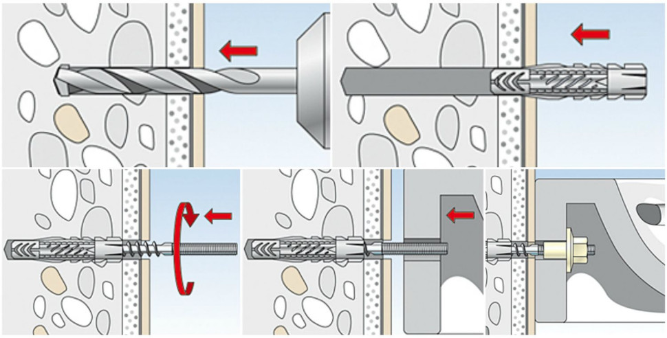 Montaż umywalki do ściany, fot. fischerpolska