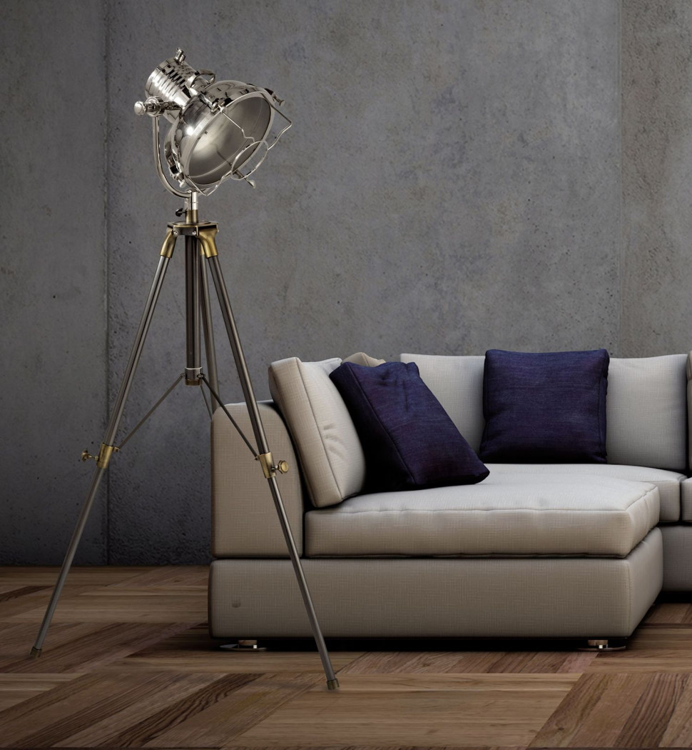 Lampa stojąca - styl industrialny