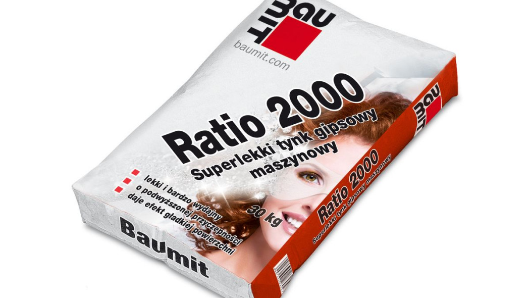 Baumit Ratio 2000 - superlekki tynk gipsowy