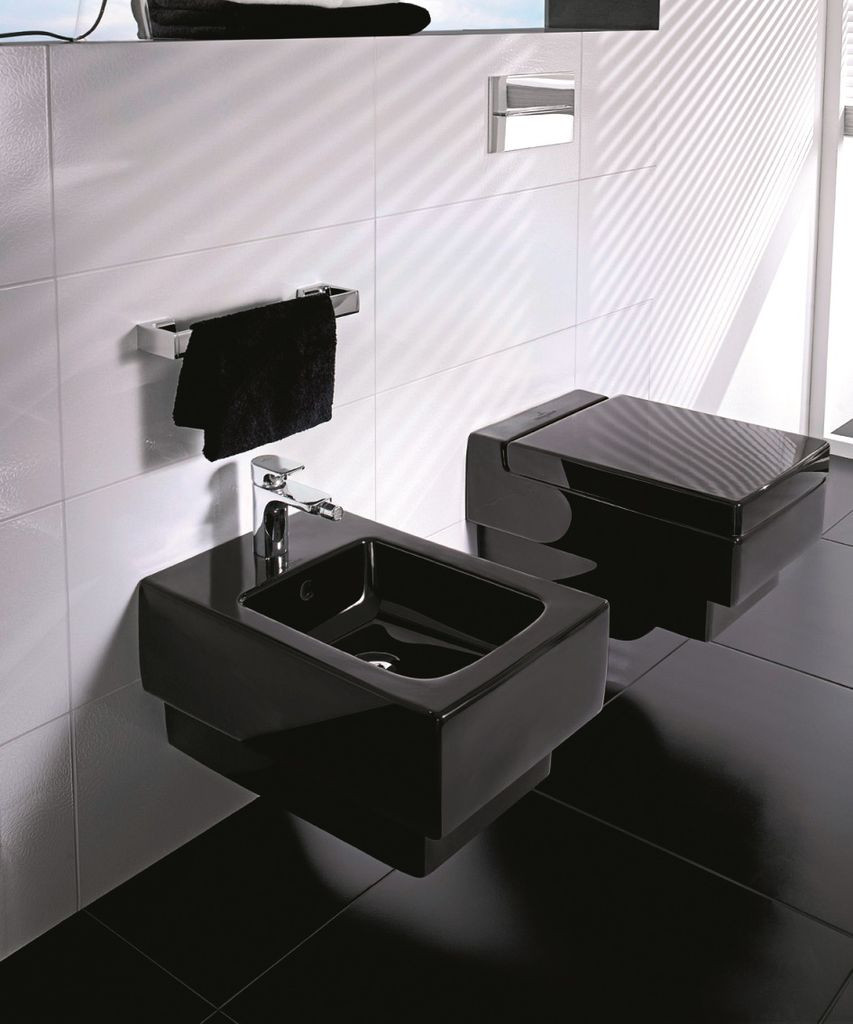 Bidety i miski klozetowe czarne