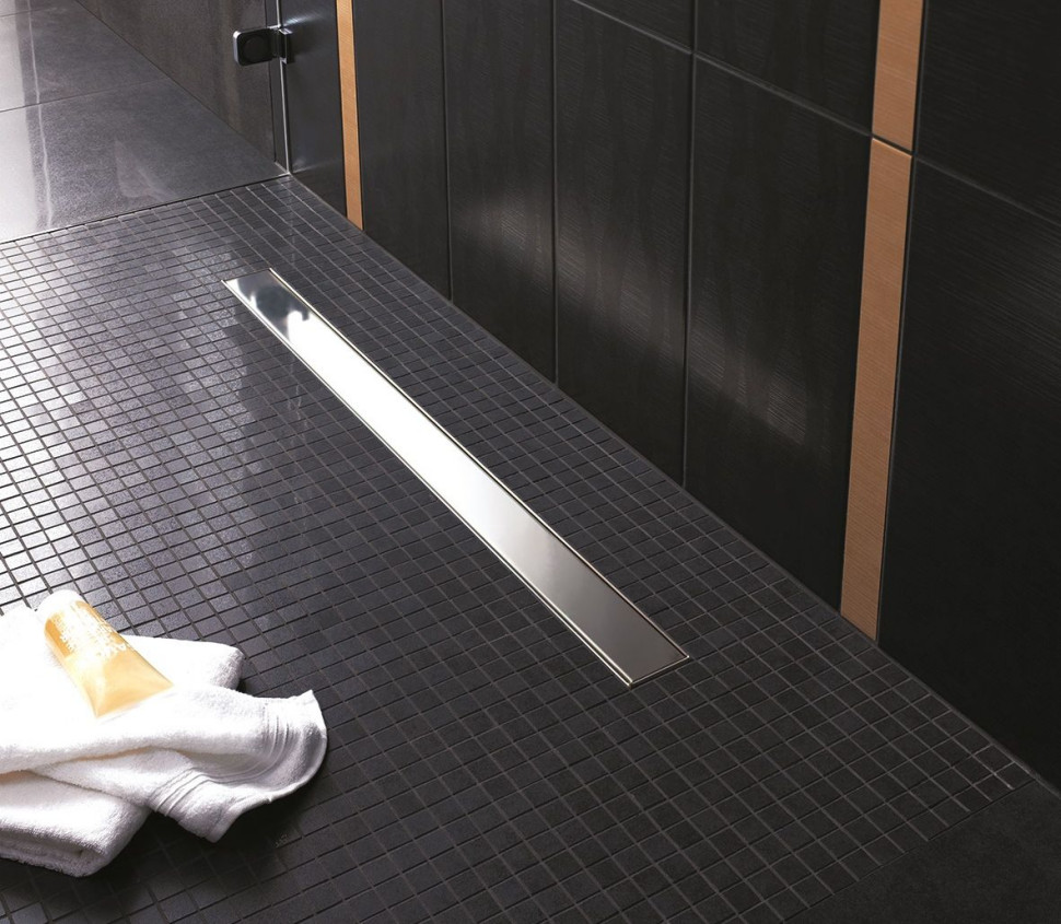 Odpływ liniowy zamontowany w posadzce