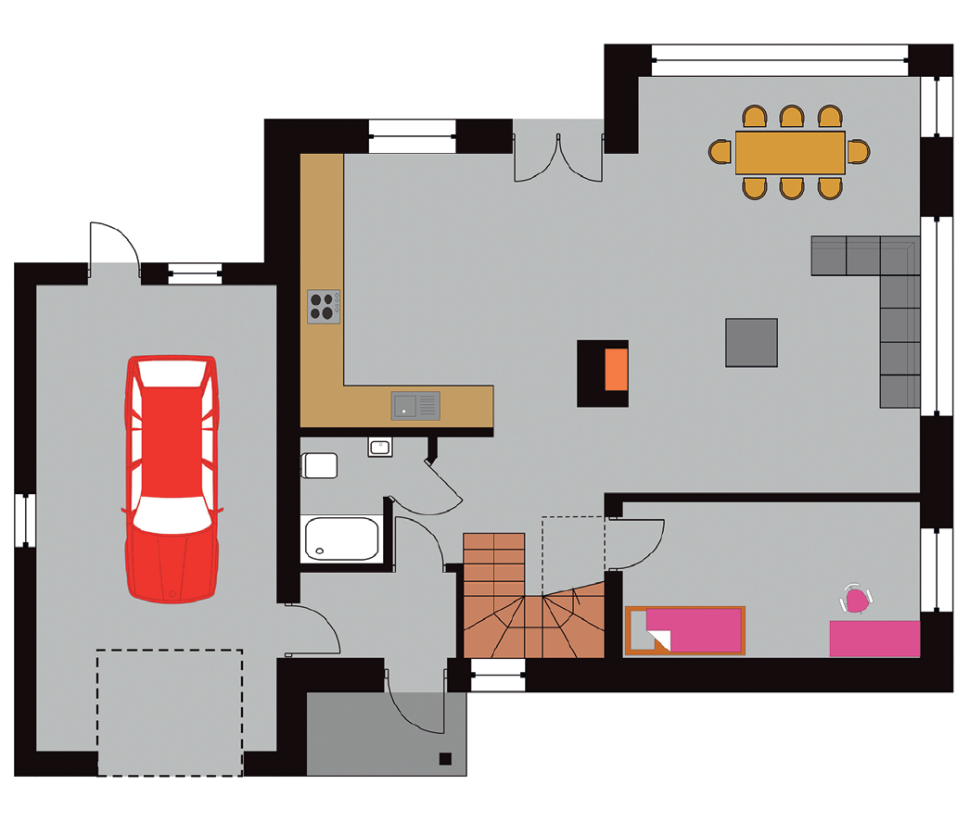 Rzut parteru przed zmianami