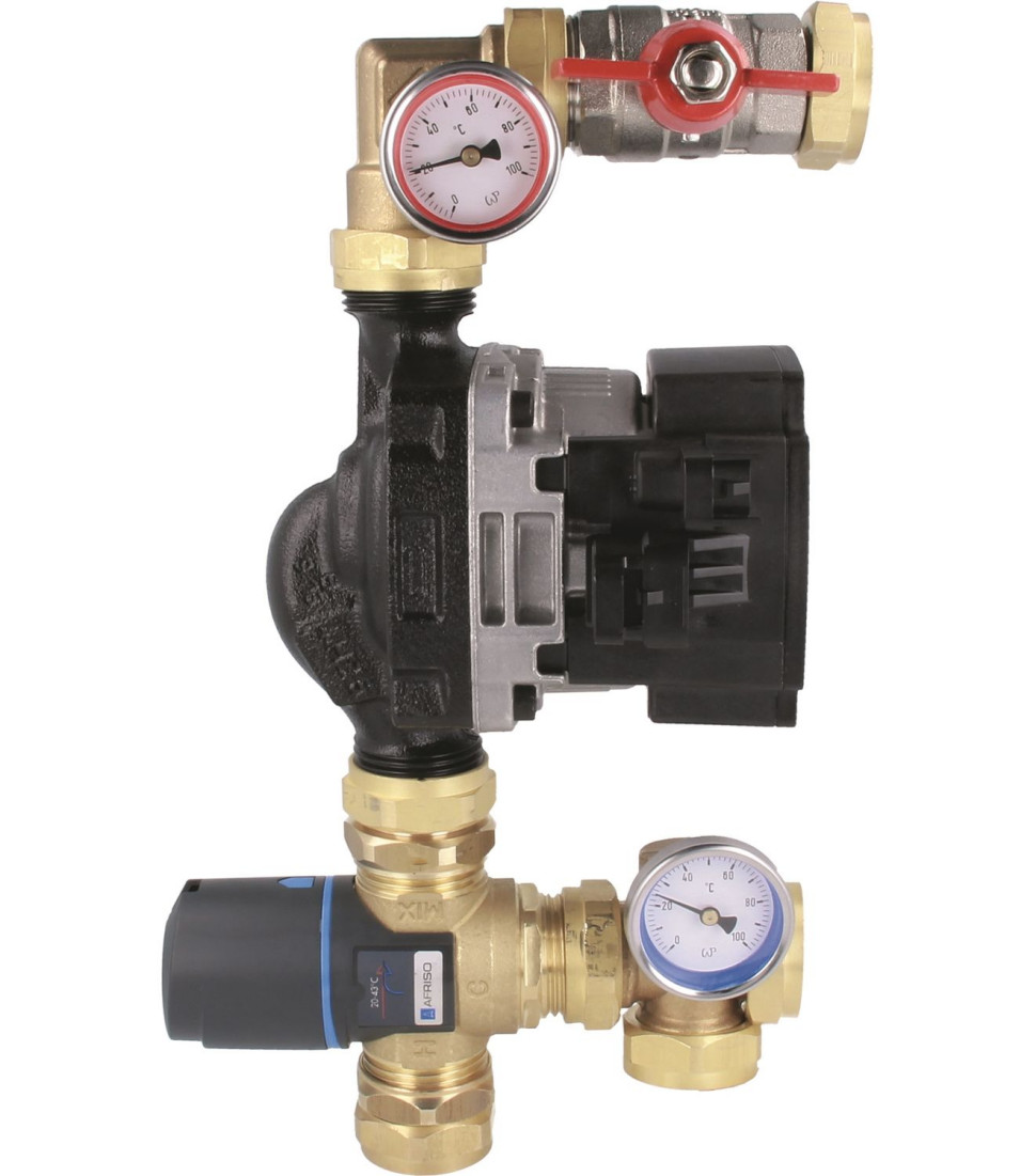 Moduł mieszający stosowany w instalacji ogrzewania podłogowego