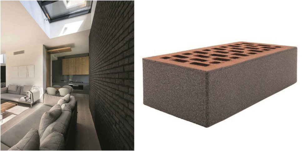 Efekt klinkierowej przegrody można uzyskać murując ścianę z cegieł drążonych