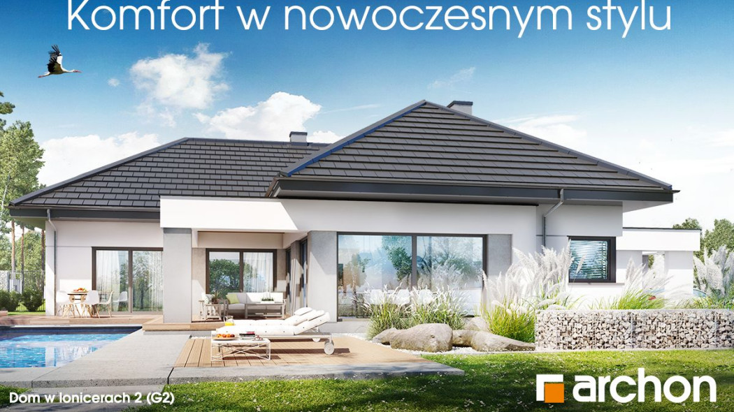 Wyjątkowy projekt domu parterowego z garażem w ARCHON+