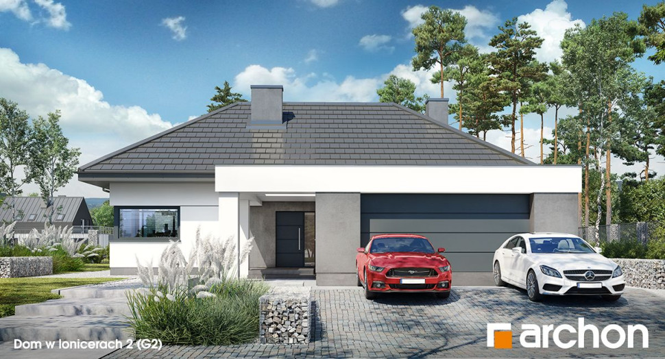 Dom w lonicerach 2 (G2) - widok na strefę wejściową 