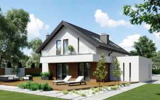 HomeKONCEPT 72 - tradycyjny dom w nowoczesnej stylistyce