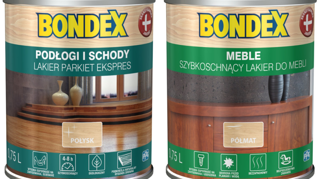 Dwa lakiery wodne Domalux teraz dostępne pod marką BONDEX