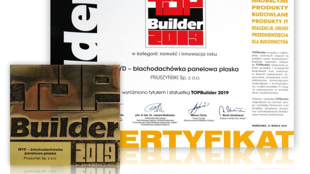 Top Builder 2019 dla blachodachówki PŁASKIEJ