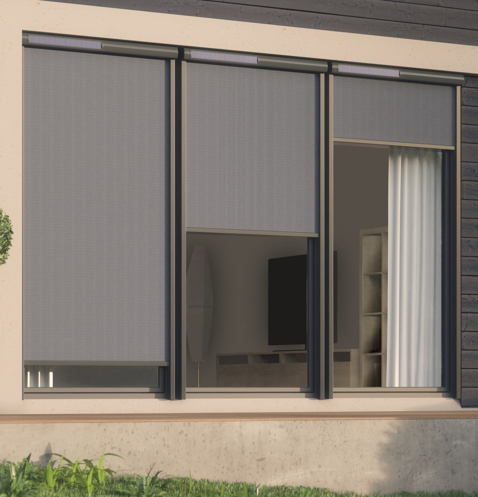 Markiza na przeszkleniu fasadowym