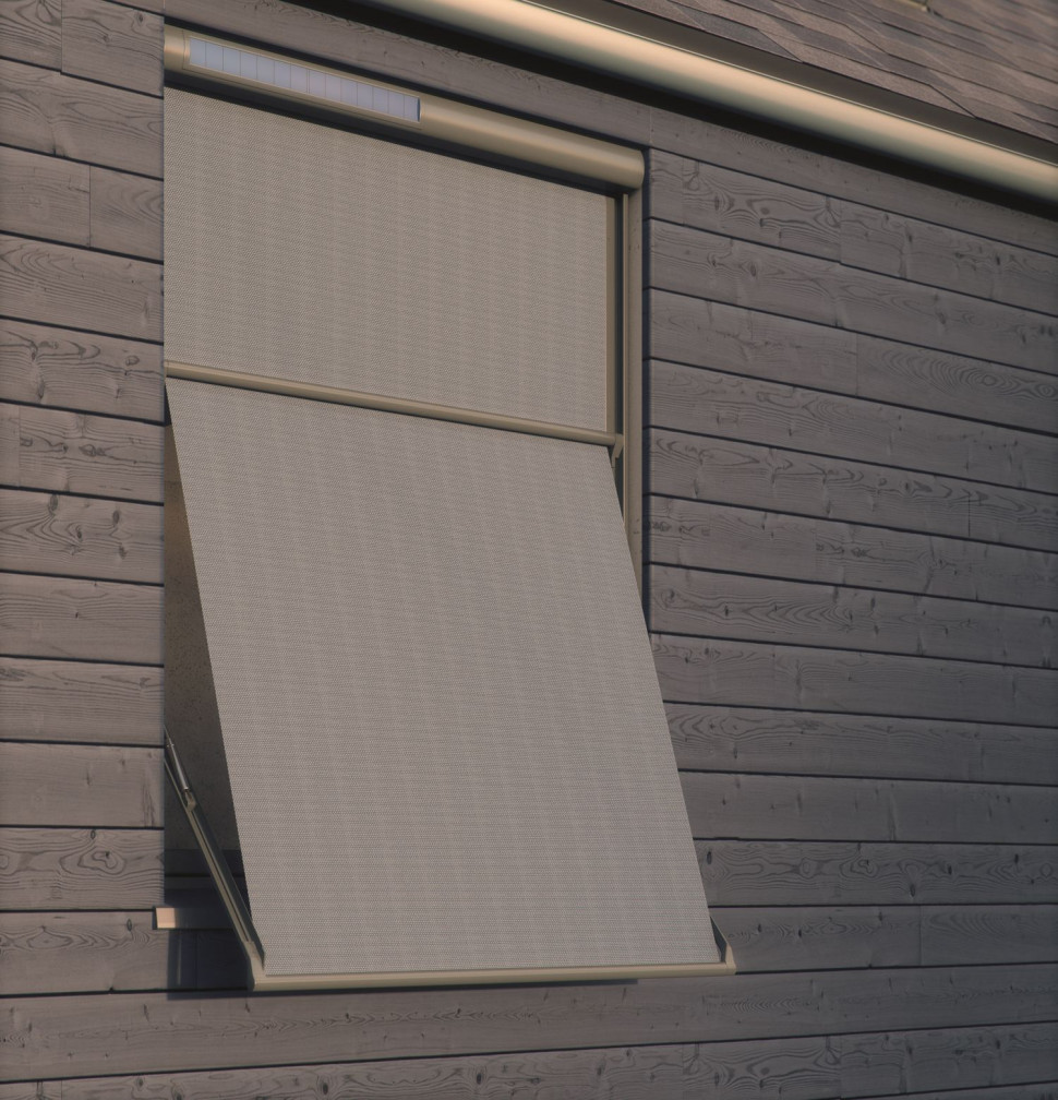 Markizoleta na przeszkleniu fasadowym