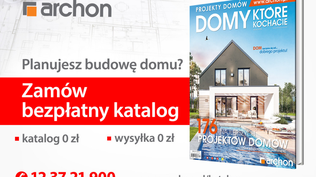 Bezpłatny katalog z projektami domów ARCHON+