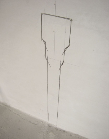 Wyznaczamy miejsce montażu kasety HAH - optymalna wysokość jej osadzenia to 80 cm od gotowej posadzki.