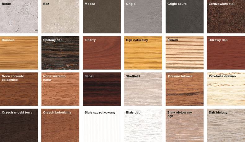 24 wzory powierzchni Duragrain dają bardzo szerokie możliwości kreatywnego zaaranżowania wyglądu elewacji domu.