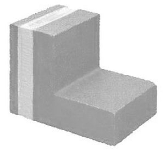 Kształtka z keramzytu wieńcowa "L"