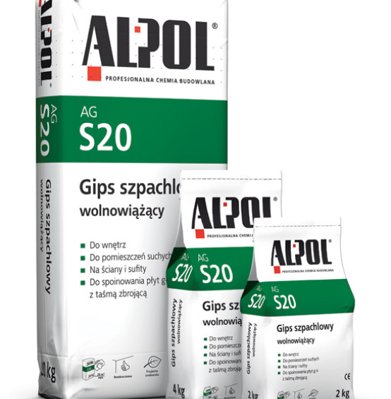 Gips szpachlowy biały wolnowiążący; B,G,F