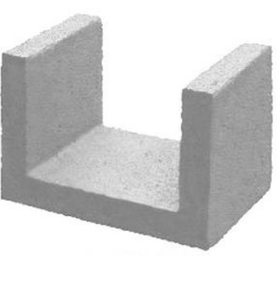 Kształtka z keramzytu nadprożowa "U"