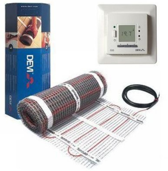 Zestaw grzewczy mata DTIF-150 + termoregulator Devireg 535