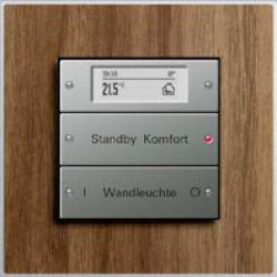 Czujnik przyciskowy Gira Esprit aluminium fornirowane drewnem orzechowym