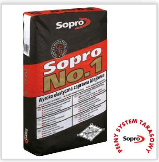 Wysokoelastyczna zaprawa klejowa Sopro No.1