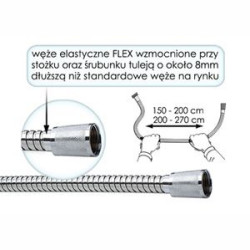 Elastyczny wąż prysznicowy FLEX 212-90