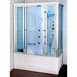 Kabina prysznicowa prostokątna zintegrowana z wanną 5043