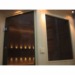 Sauna gzyms z halogenami + światłowody