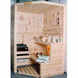 Sauna ze świerku skandynawskiego - przekrój SAUNY