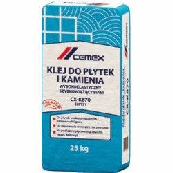 Klej do płytek i kamienia wysokoelastyczny, szybkowiążący biały CX-K870