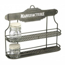 Manufacture półka podwójna szara