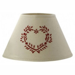 Abażur z czerwonym sercem