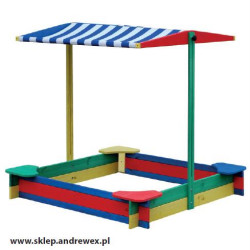 Piaskownica z daszkiem
