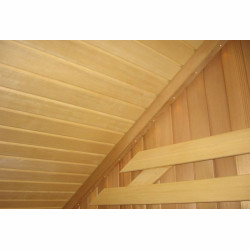 Sauna cedrowa, sufit osika