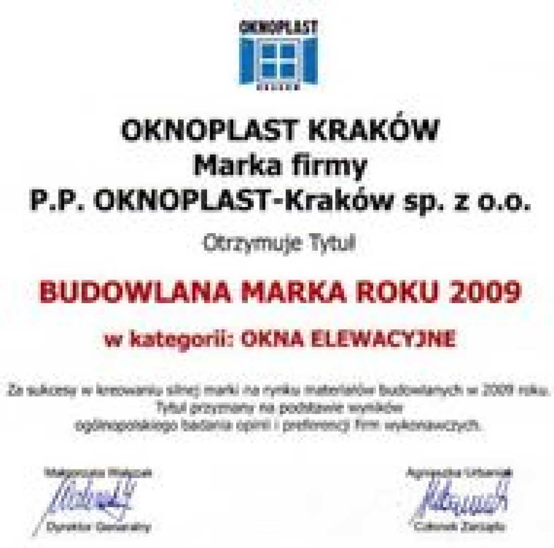 OKNOPLAST-Kraków marką wysokiej jakości