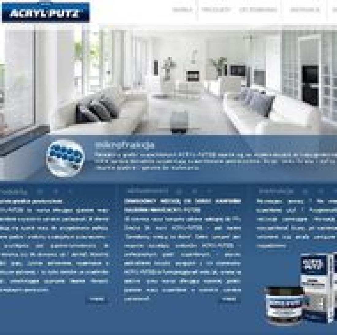 Śnieżka - nowy serwis internetowy marki ACRYL-PUTZ