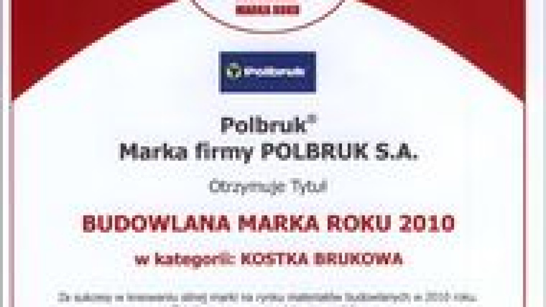 POLBRUK Budowlaną Marką Roku 2010