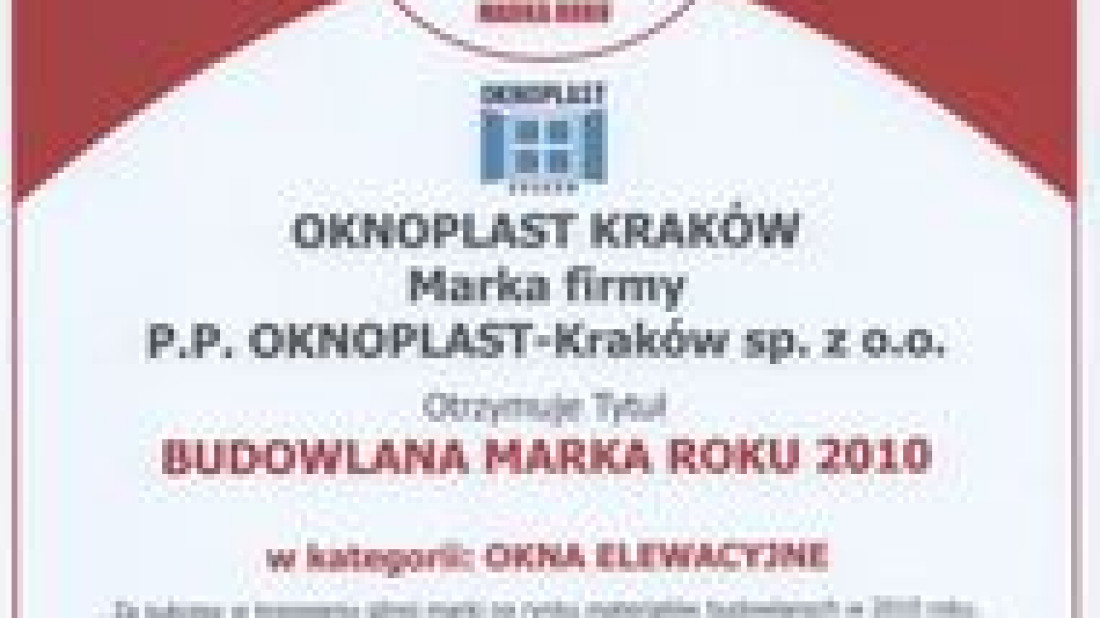 Oknoplast ulubioną marką fachowców budowlanych