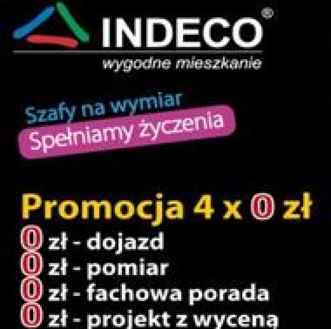 Szafy INDECO w promocji 4 x 0 zł!