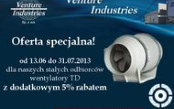 Rabat na wentylatory TD
