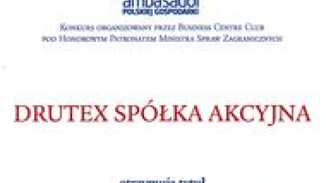 DRUTEX po raz trzeci z rzędu ambasadorem polskiej gospodarki