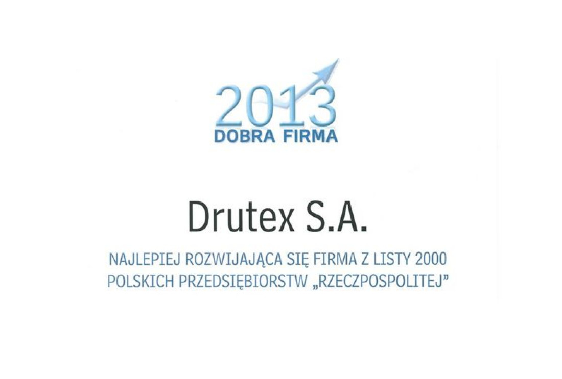 DRUTEX wśród 20 najlepszych firm w polsce!