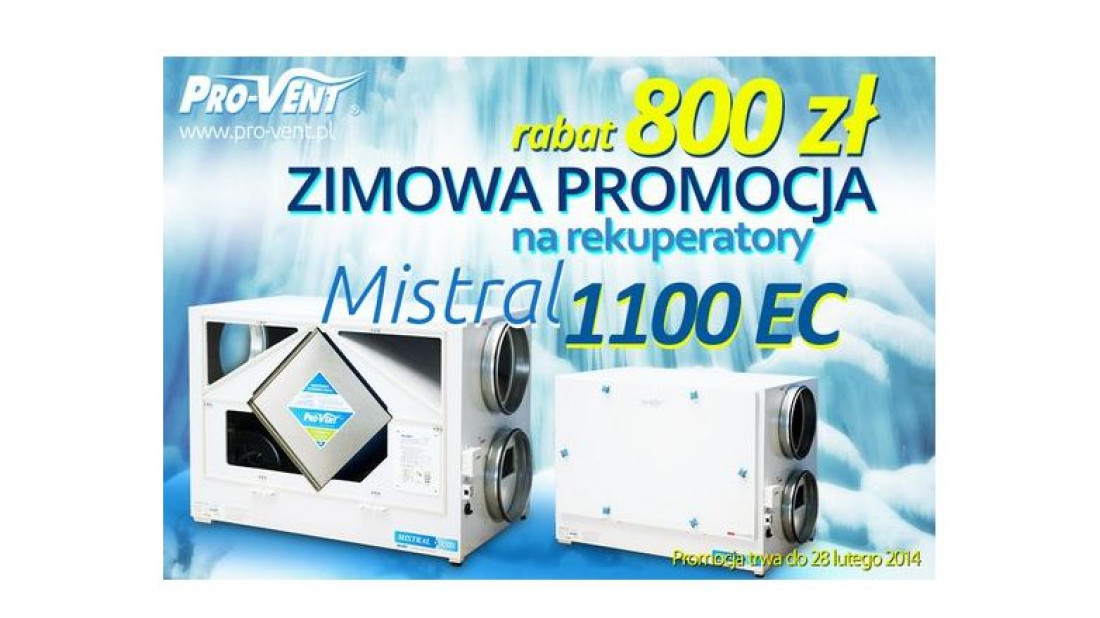 Centrala MISTRAL 1100 EC w promocji tańsza o 800 zł