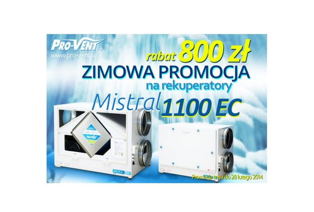 Centrala MISTRAL 1100 EC w promocji tańsza o 800 zł