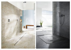 Dzięki specjalnym elementom konstrukcyjnym można łączyć ze sobą kilka odpływów Vario, projektując odwodnienia o długości nawet do 280 cm, lub rozwiązania w kształcie litery „U“. 