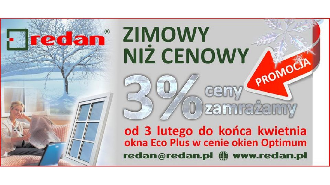 REDAN zamraża ceny na okna Eco Plus